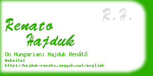 renato hajduk business card