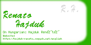 renato hajduk business card